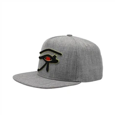 Oryginalna, 5-panelowa czapka typu snapback z szarej wełny